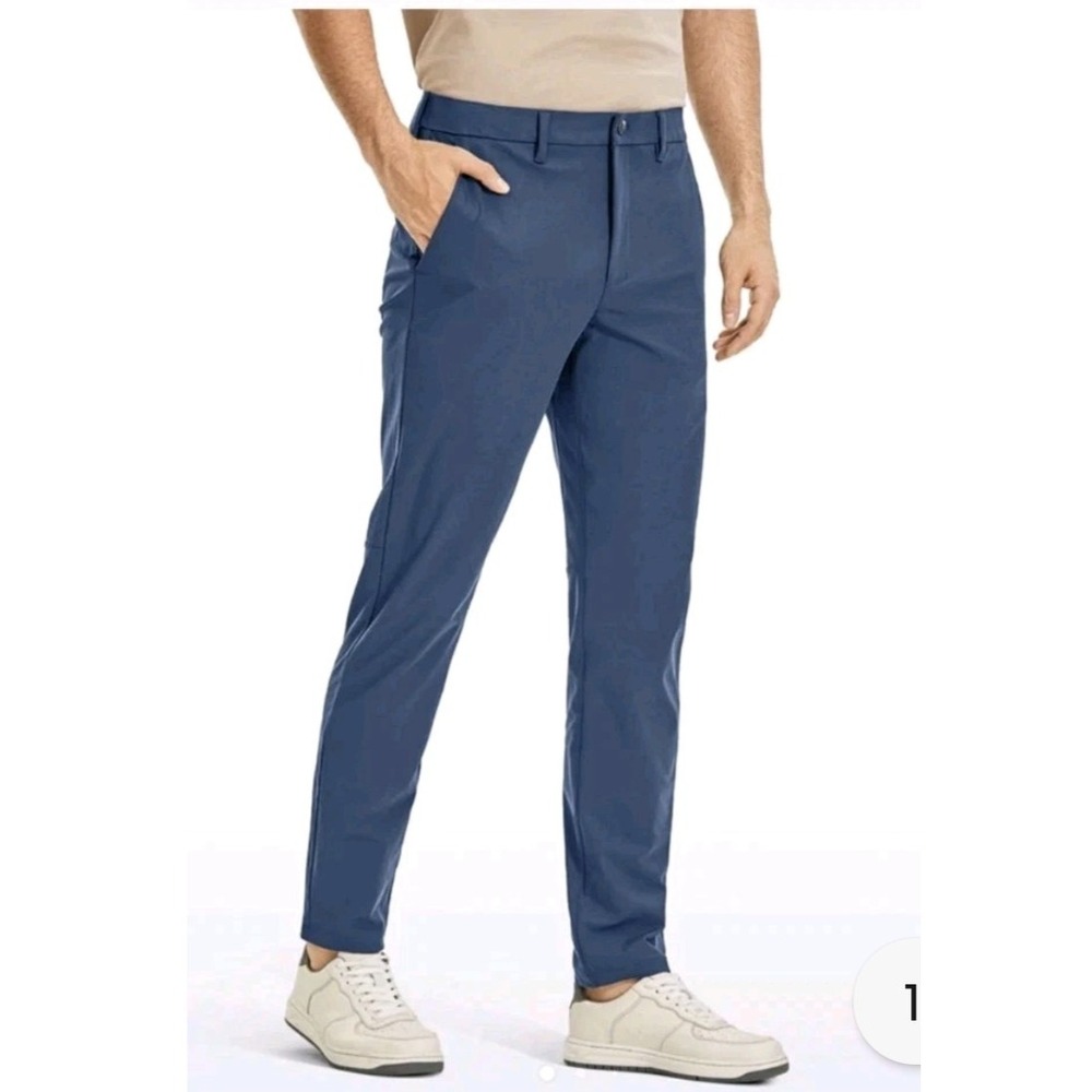 CRZ YOGA Men's Athletic Apparel Teal Blue 5 Pocket Golf Pants . Size 30W NWT